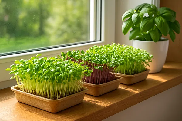 Verdure fresche al sole