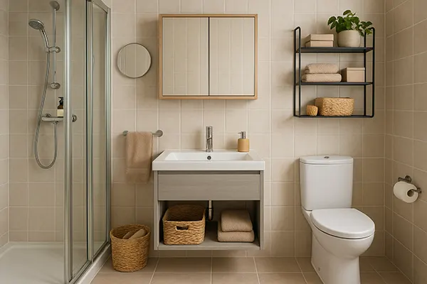 étagères salle bain