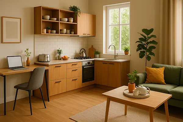 Diseño escandinavo de cocina